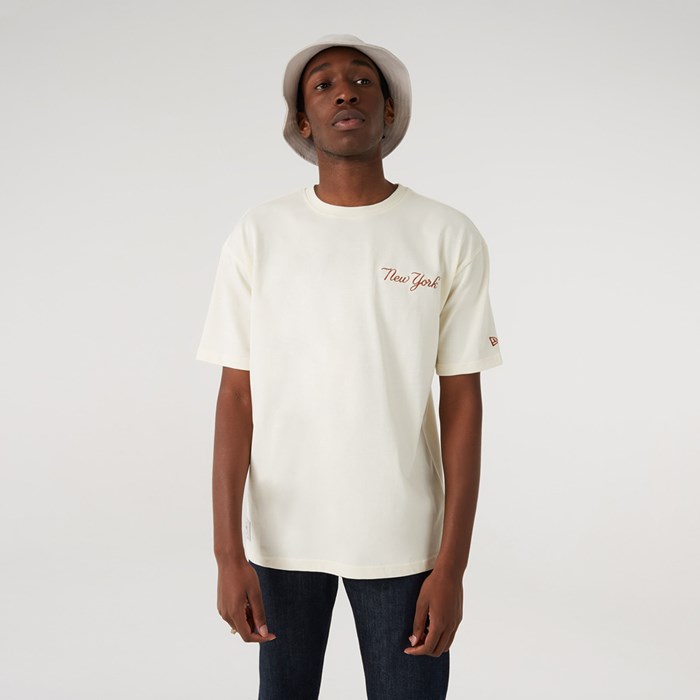 New York Yankees Miesten T-paita Valkoinen - New Era Vaatteet Tarjota FI-934607